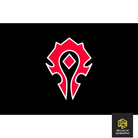 Флаг Орды WoW черный