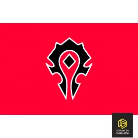 Флаг Орды WoW красный
