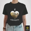 Футболка "Я люблю Новосибирск" (чёрная, оперный театр) (женская)