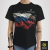 Футболка Россия - Я русский - Флаг (чёрная) (мужская)