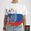Футболка с гербом России (женская)