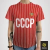 Футболка СССР - Сделан в СССР (красные полосы) (мужская)