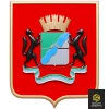 Герб Новосибирска 42x50 краска, в раме