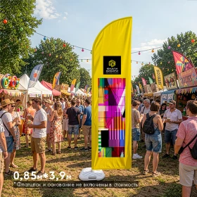 Флаг Парус 0,85*3,9м (на флагшток 4 м)