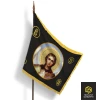 Знамя с ликом Архангела Михаила (фон чёрный) 90х135 см