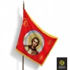 Знамя с ликом Архангела Михаила (фон красный) 90х135 см